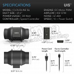 AC Infinity Cloudline pro S6 ventillátor sebességszabályzóval 7
