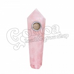 Rose quartz pipe 6