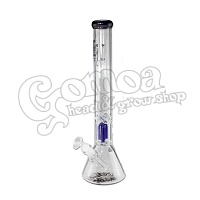Black Leaf glass bong (with 4 arm percolator) blue