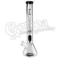 Black Leaf üveg bong (4 karos percolator) fekete