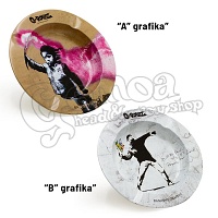 G-Rollz Metal Banksy ashtray / II.