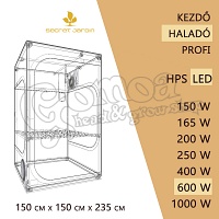 Haladó LED Grow Box szett 600W / 150x150x235