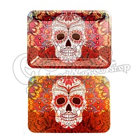 Mexican skull metal mixing tray