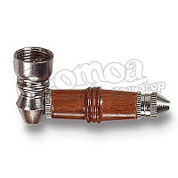 Metal pipe with wooden inlay 9 cm