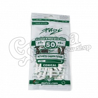 PURIZE Xtra slim conical carbon filter (50 pcs)