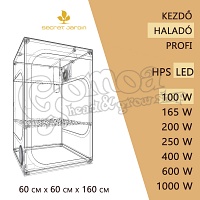 Haladó LED Grow Box szett 100W / 60x60x160