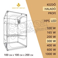 Haladó LED Grow Box szett 300W / 100x100x200