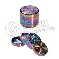 Szivárványszínű fém grinder (4 részes)