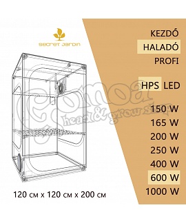 Haladó HPS Grow Box szett 600W / 120x120x200