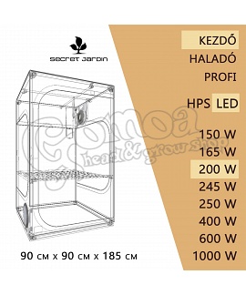 Kezdő LED Grow Box szett 200W / 90x90x185