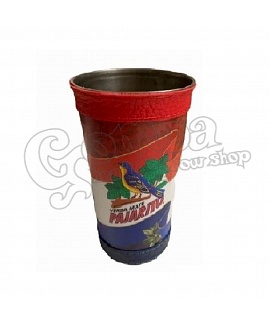 Pajarito drinking cup for yerba mate tea (with eco leather)