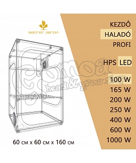 Haladó LED Grow Box szett 100W / 60x60x160