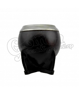 Aluminum-leather drinking cup for yerba mate tea