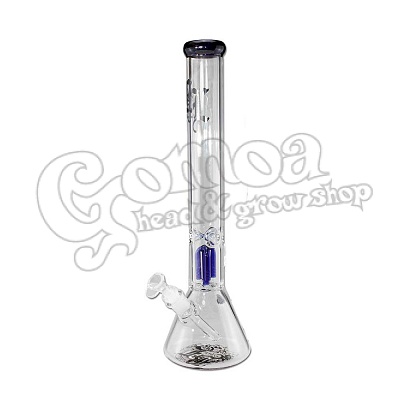 Black Leaf glass bong (with 4 arm percolator) blue
