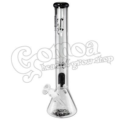 Black Leaf üveg bong (4 karos percolator) fekete