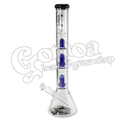 Black Leaf üveg bong (2 ufo percolatorral) kék