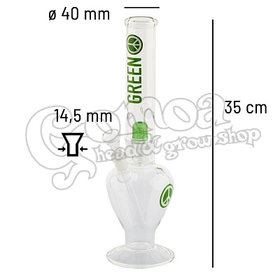 Greenline glass bong percolator with ice-retaining