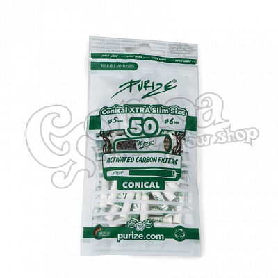 PURIZE Xtra slim conical szénszűrő (50 db)