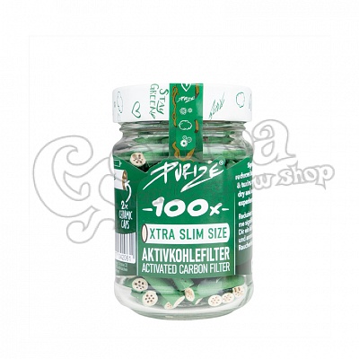 PURIZE Xtra slim szénszűrő üvegben (100 db) 2