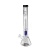 Black Leaf glass bong (with 4 arm percolator) blue