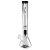 Black Leaf üveg bong (4 karos percolator) fekete